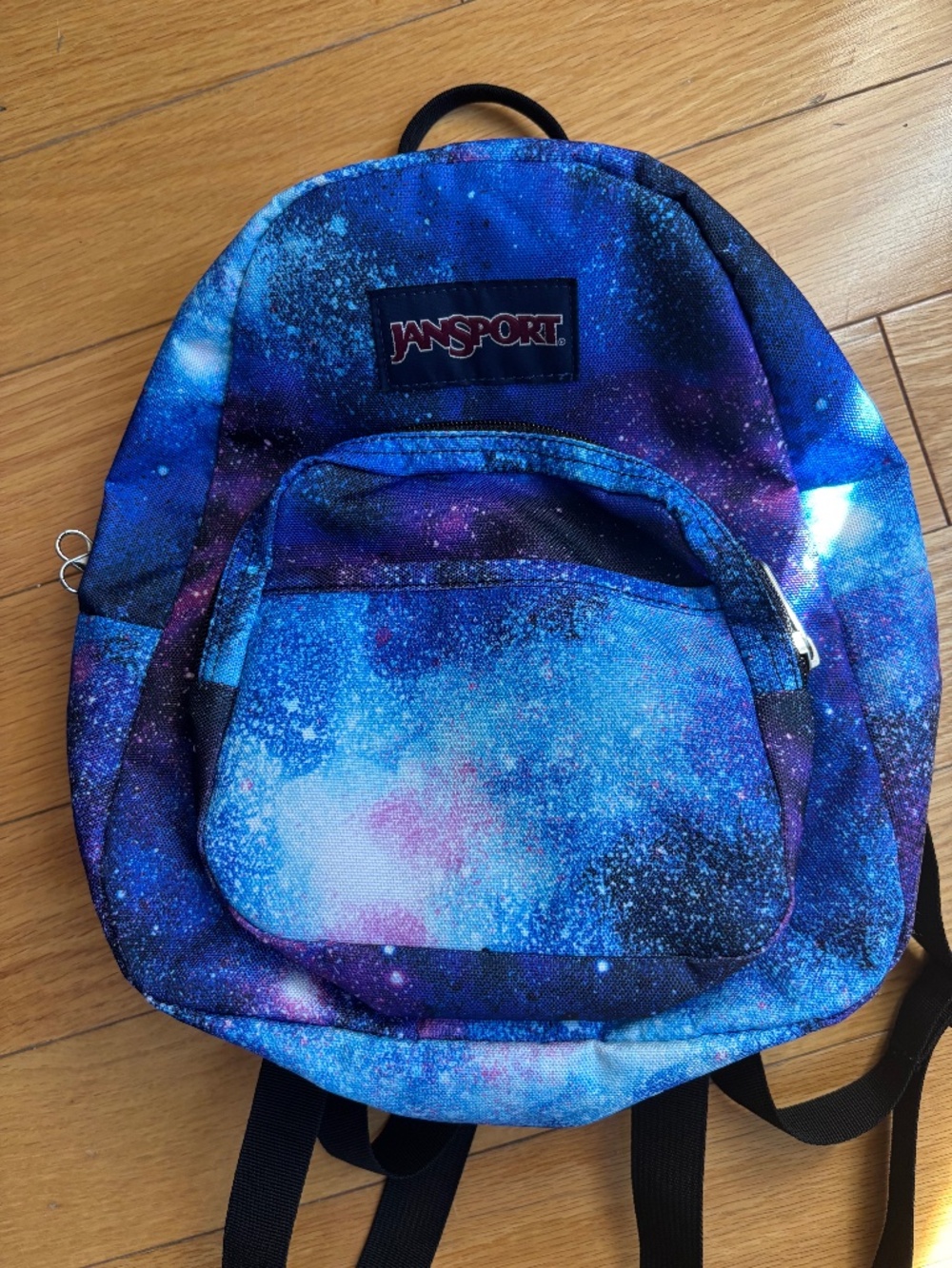 JanSport Half Pint Mini Backpack Galaxy Space Print Blue Purple